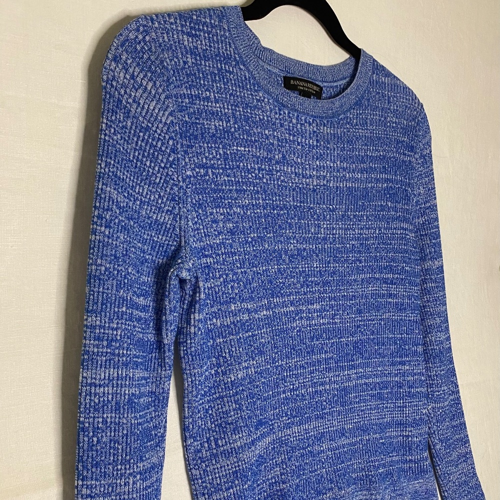 Banana Republic Women's Cotton Long Sleeve Sweater Blue Size L